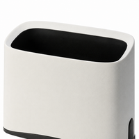 Small Waste Bin, 1.5L Rectangular Desk Bin, Open Top Waste Paper Basket for Students & Home Office, Synthetic Polymer