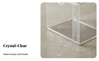 Clear Acrylic Display Case High Clearness Acrylic Display Box Figurine Storage Case Particles Proof Stackable Figurine Showcase