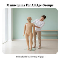 Realistic Proportions children's Clothing Display Mannequin Lifelike Appearance Child Mannequin Stable Base Full Body Child S Manikin Faceless Design for Boutique Owners, Fashion Designers, Window Displays, Boutiques, Shopping Malls, Trade Exhibit S