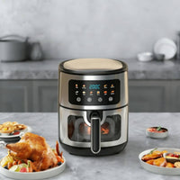 2400 W 7L Air Fryer Stainless Steel Countertop Air Fryer Touch Control Kitchen Appliance Viewing Window