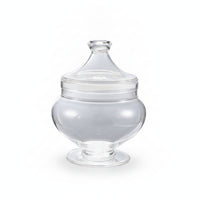Dry Food Pedestal Storage Jar Fitted Lid for Kitchen, Pantry
