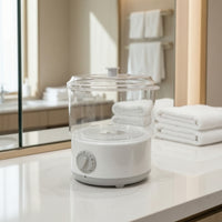 Electric Towel Steamer Countertop Towel Steamer with Transparent Chamber Compact Appliance Corded for Estheticians, Barbershops