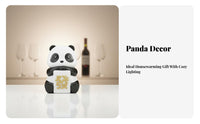 Light Luxury Design Panda Wine Bottle Holder Great Housewarming Gift Panda Wine Glass Rack Decorative and Functional House Decoration Vivid Shape for Homeowners, Living Room, Bookshelf