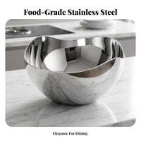 6 Pieces 10 Cm Stainless Steel Sauce Bowl Silver Shallow Stainless Steel Bowl Smooth Finish Small Soy Sauce Dish Reflective for Serving Dips