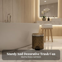 Foot Pedal Trash Can Hands Foot Pedal Garbage Bin Easy to Clean Lidded Step Bin for Hotel Office Workers, Living Room, Bedroom, Washroom