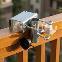 Threaded Screws Tube Socket Clamp Loop Handles Metal Clamp Bracket Multi-Part Adjustment Collar Assembly Smooth Finish