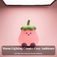 Cute Eggplant Night Light for Desktop, Bedside