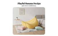 Cute Shape Banana-Shaped Lounger Single Person Bean Bag Chair Novelty Design Floor Sofa Comfortable for College Students, Teens, Adults, Bedroom, Living Room, perusing corner, Lounge Area