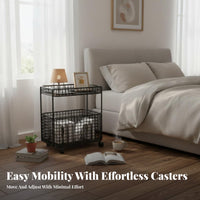 Minimalist & design C-Frame Couch Table Space-Saving C-Shaped End Table Mobile Design Household Furniture adaptable for Apartment Dwellers, telecommuting Workers, Living Room, Bedroom, Small areas, Balcony