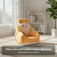 Cute Cartoon Design creatureShaped kids' Lounger Supportive restrest Floor Chair Soft and Comfortable children's Furniture Lightweight for Toddlers, Preschoolers, Girls, Playroom, Relaxing, Living Room, storytime corner
