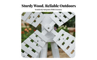 Decorative Rotary Flower Rack Sturdy Wood Construction Wooden Rotary Trellis Climbing Plant Rack Weather-Resistant for Patio