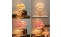 Floral Flower Lamp Decorative Rose Lamp Corded Glossy for Reading Corner