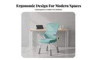 Ergonomic Design Adjustable 4-Leg Task Chair High Back with Headrest Study Seat Support Household Furniture Easy Assembly for Teenagers, Home Users, Office Workers, Dormitory, Bedroom