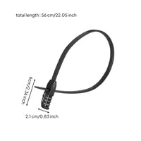 Anti-Theft Combination Cycle Lock Multipurpose Resettable Bike Lock Multifunction Vehicle Security Built-in Steel Cable for Outdoor