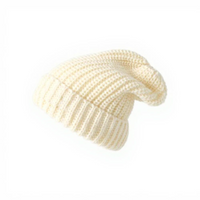 Chunky Knit Cap Hat Soft Slouchy Women's Winter Hat
