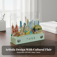 110 Sheets Creative Design 3D Architectural Memo Pad Decorative Ornament 3D Landmark Note Block Unique Gift for Colleagues, Study Room, Home
