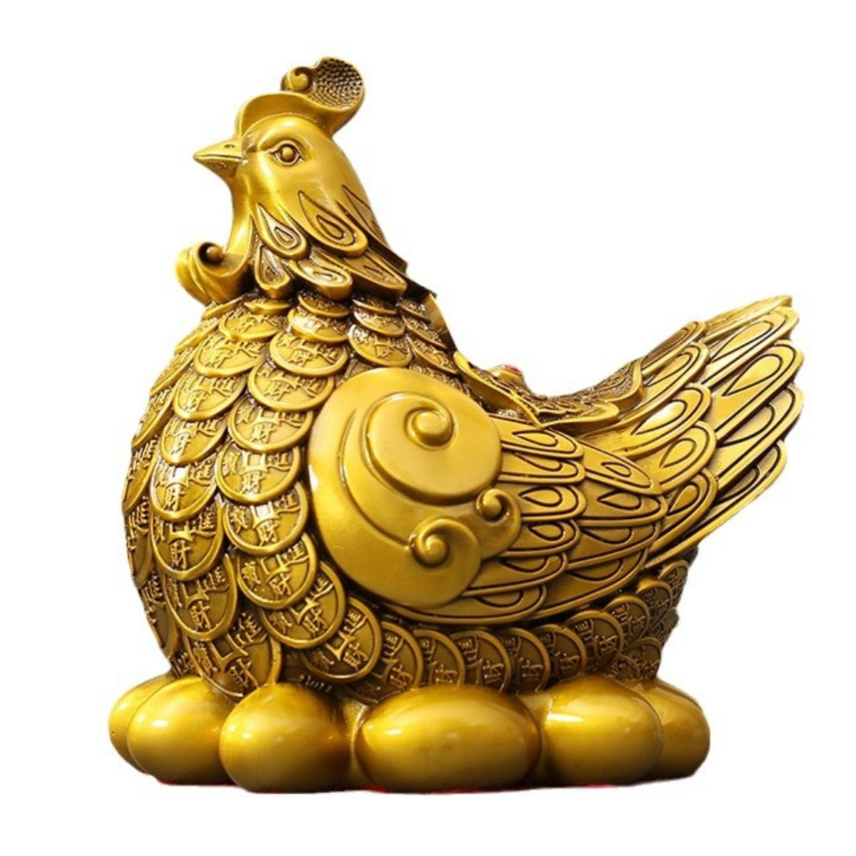 Cockerel Figurine Brass Cockerel Ornament Charming Sculpture for Home Decor