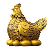 Cockerel Figurine Brass Cockerel Ornament Charming Sculpture for Home Decor