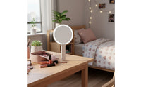 LED Makeup Triple-Light Mirror Color Lights Portable USB-Charged Mirror Compact Beauty Tool for Dorm Room