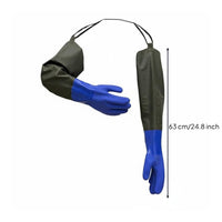 Waterproof Rubber Gloves Thickened Long Rubber Gloves Heavy Duty for Fishing