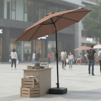 Center-Pole Umbrella Rain-Resistant Umbrella with Crank Handle Large for Guesthouse Owners, Market Vendors, Patio, Courtyard, Beach