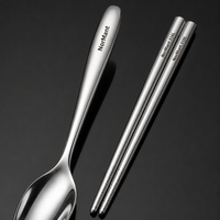 Travel Utensils for On-the-Go, Durable Camping Cutlery Set Made of 316L Metal Alloy, Perfect for University, Office & Outings