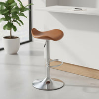 Wear-Resistant Upholstery Adjustable Swivel Bar Stool Built-in Footrest Modern Kitchen Island Chair Easy to Clean Height Adjustable High Stool Anti-Slip Base for Cafe, Reception Desk
