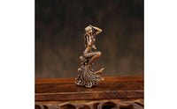 Seated Mermaid Figurine Antique Style Mermaid Figurine Miniature Ornament for Collectors, Bookshelf, Desk, Aquarium