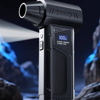 Powerful Airflow Rechargeable Turbo Blower Brushless Engine Portable Air Duster Lightweight Cordless Air Blower Built-in LED Light for Photographers, Workshop