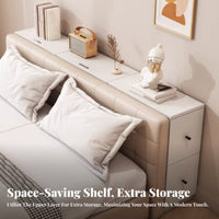 Space-Saving Narrow Bed Crevice Cabinet Multi-Functional Narrow Nightstand Modern Design Bedroom Storage Accessible Shelf Reach for Apartment Dwellers, Homeowners, Students, Small Areas, Dorm Room, Office