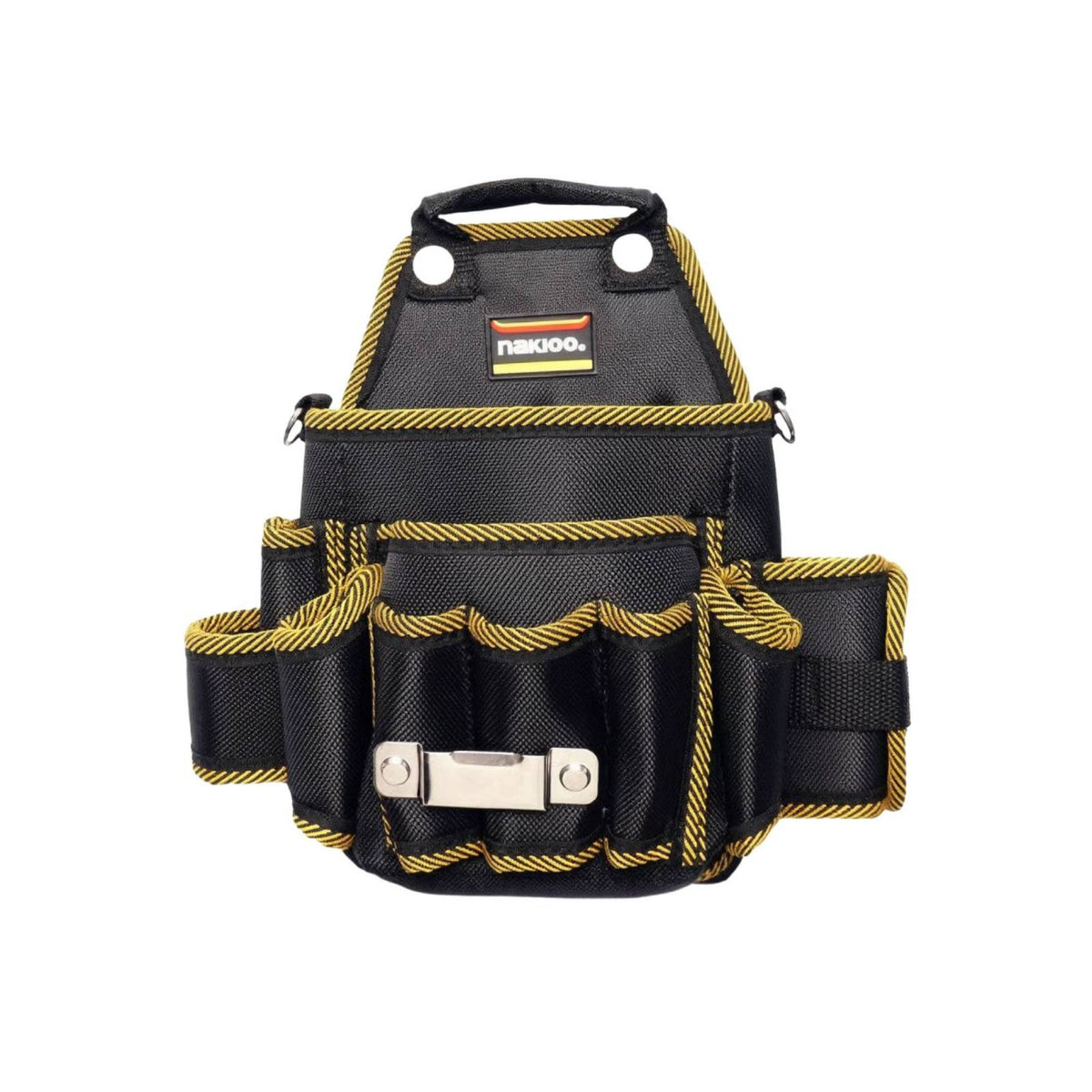 Long-Lasting Tool Pouch with Hanging Buckle Multi-Pocket Waist Tool Pouch Wear-Resistant Ergonomic for Construction Sites
