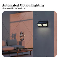 Energy Saving 190 LED Outdoor Solar Light Weather Resistant Solar Motion Sensor Wall Light Easy to Install for Garden, Backyard, Pathway