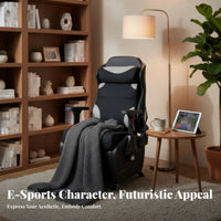 Height Adjustable Ergonomic Gaming Recliner Reclining rearrest Racing design rotate Chair seamless Rolling Casters Computer Seat Lumbar Support for video game enthusiasts, Office Workers, Students, Internet Cafe, Study, Bedroom