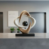 Minimalist Modern Resin Statue Sleek Abstract Sculpture Sculptural for Entryway, Shelf