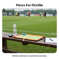 Portable Attractive Coaching Board Long-Lasting PU Leather Cover Foldable Tactic Board All-in-Single Kit for Coaches, Sideline