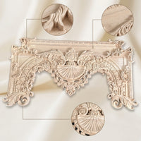 Wood Onlay with Scrolling Foliage European-Style Carved Panel Carving for Amateur Woodworkers, Crafters, Walls, Cabinets
