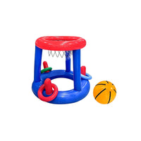 Floating Water Basketball Hoop with Mesh Basket Lightweight Inflatable Basketball Hoop Portable Toy Tool-Tool-Optional for Families