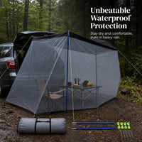 SUV Car Tail Tent with Mosquito Net, 270-Degree Surround, Sun and Rain Protection