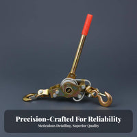 Non-Slip Handle Wire Rope Tensioner Safety Latch Hooks Ratchet Puller for Riggers, Workshops, Fencing, Vehicle Recovery