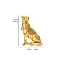 Leopard Sculpture Gold Decoration Resin for Console Table