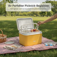 Portable Insulated Cooler Box with Ice Packs for Outdoor Camping Fishing Car Travel