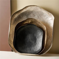 Modern Minimalist Irregular Metal Tray and Bowl Set