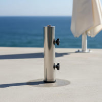 Rust-Resistant Stainless Steel Umbrella Sleeve Long-Lasting Umbrella Base Tube Heavy-Duty Sunshade Base Insert Polished Surface for Patio, Garden, Balcony