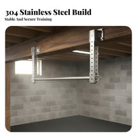Wall Mounted Pull up Bar Multi-Functional Wall Mounted Pull-up Bar Home Gym Equipment for Women, Strength Training, Indoor, Garage