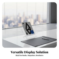 Acrylic Book Stand Minimalist Design Desktop Magazine Holder Book Display Easel for Retailers, Study