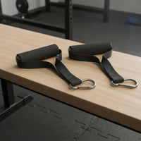 2 Pieces Elastic Band Handles Sturdy-Duty Exercise Handles D Handle Attachment High Load Capacity Cord Machine Attachments