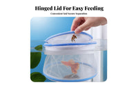 Guppy Breeder Net Hinged Lid Buoyant Aquatic Breeding Net Buoyant Fry Protector Sturdy Nylon Mesh Aquatic Breeder Box