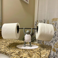 Sculpture-Style Toilet Tissue Holder Athletic Figure Decorative Toilet Tissue Stand