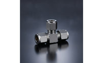 Three-Way Pipe Connector Stainless Steel Tee Fitting with Compression Nuts Water Line Splitter Metal Hardware Heavy-Duty