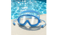 Adjustable Swim Goggles with Earplugs Silicone Swimming Goggles with Earplugs Panoramic Swim Glasses Comfortable for Beach
